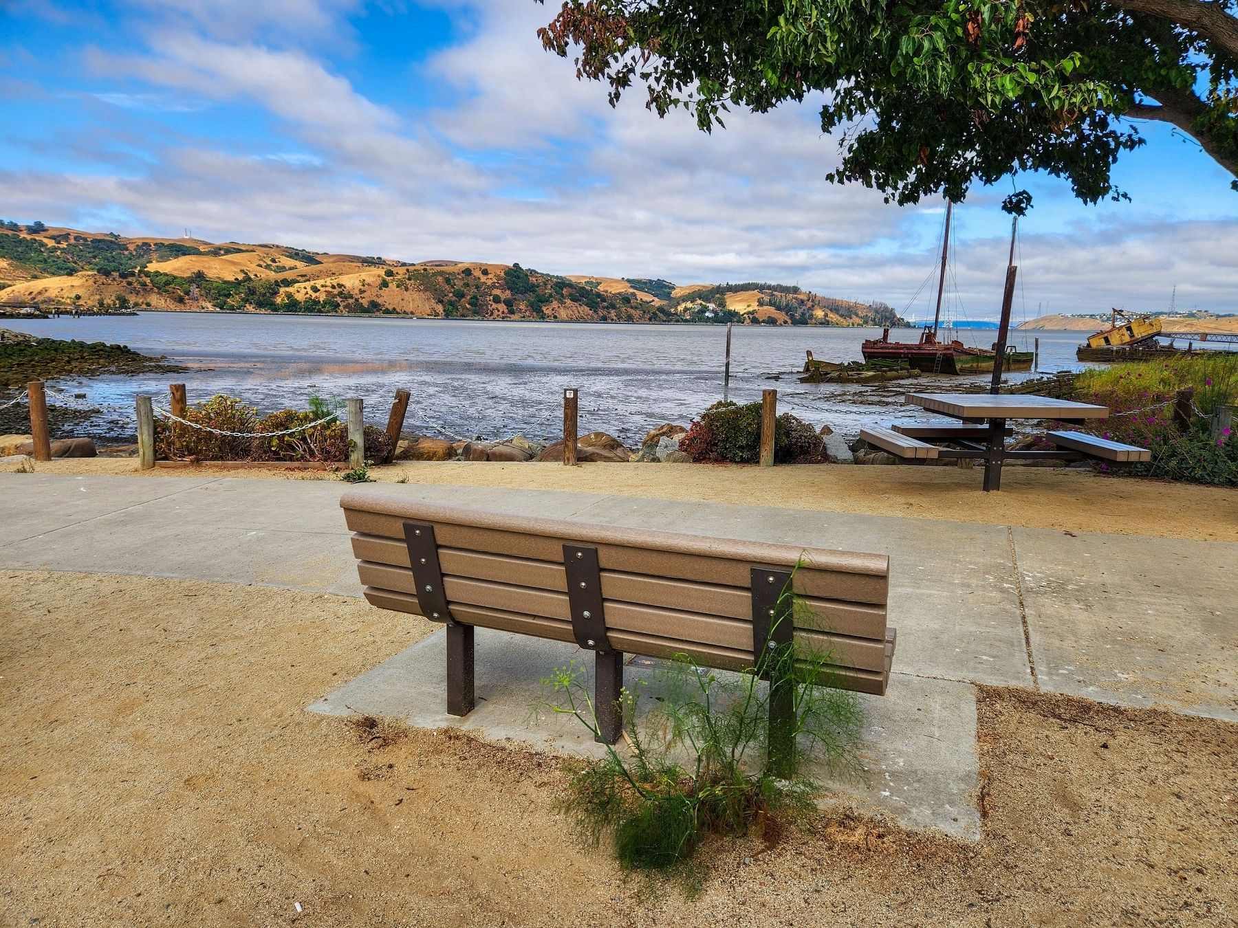 View of Carquinez Strait from the dedicated bench image. Click for full size.