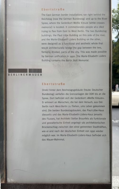 Ebertstraße Marker. Click for full size. Ebertstraße Marker image. Click for full size.