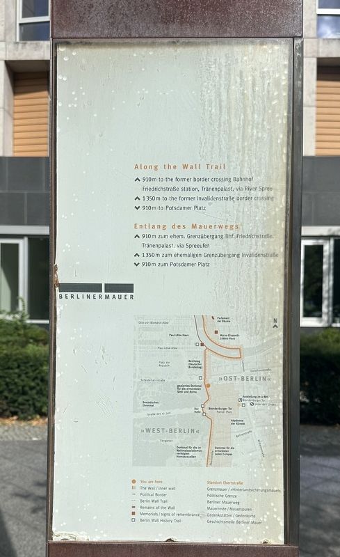 Marker map: showing the route of the wall in this vicinity. Click for full size. Marker map: showing the route of the wall in this vicinity image. Click for full size.