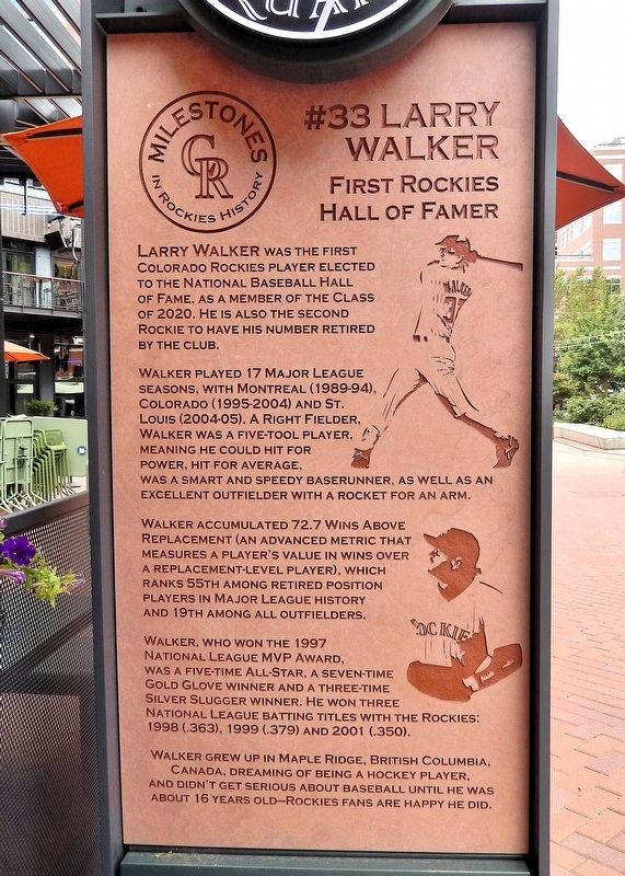 #33 Larry Walker Marker image. Click for full size.