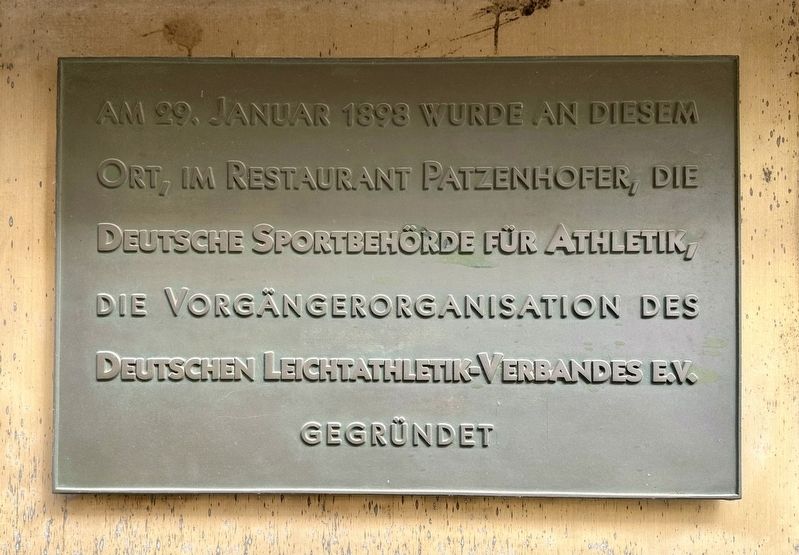 Deutscher Leichtathletik Verband / German Athletics Association Marker image. Click for full size.