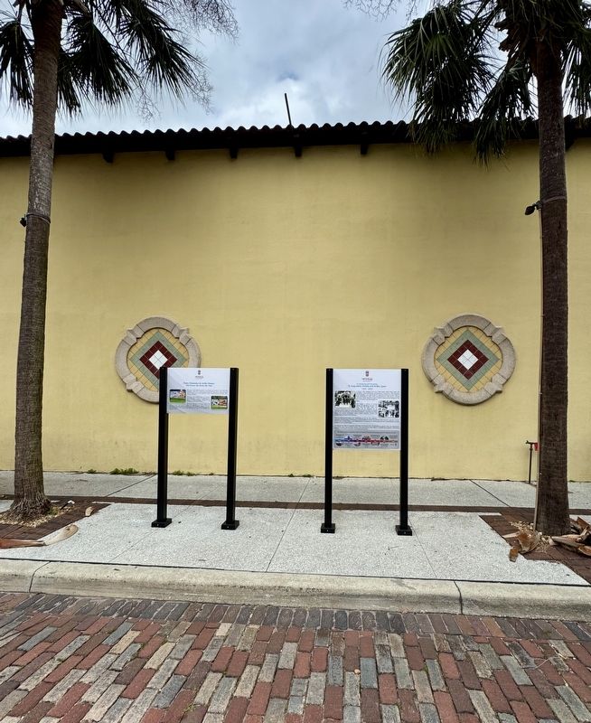 Pedro Men�ndez de Avil�s Mosaic Marker (left) image. Click for full size.