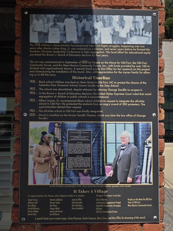 Old Fort Education Civil Rights Movement Marker. Click for full size. Old Fort Education Civil Rights Movement Marker image. Click for full size.