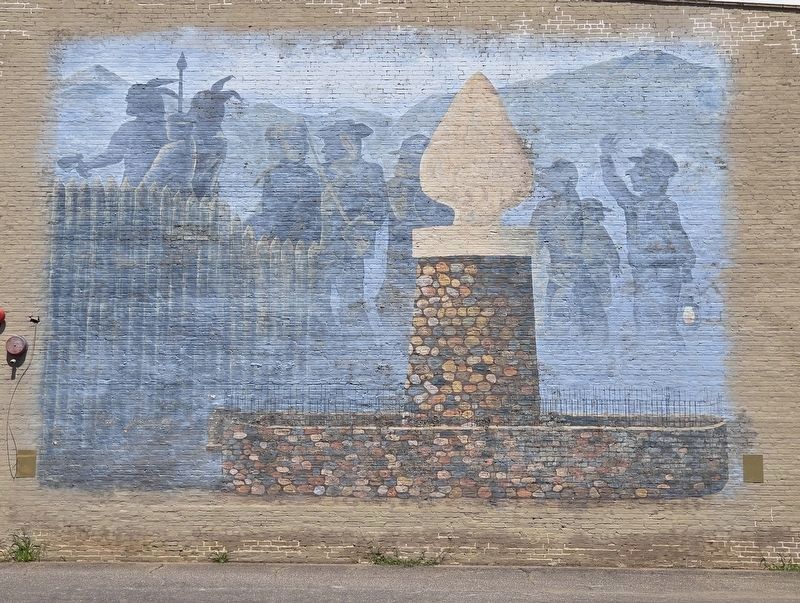The Old Indian Fort Mural on Catawba Avenue in Old Fort. Click for full size. The Old Indian Fort Mural on Catawba Avenue in Old Fort image. Click for full size.
