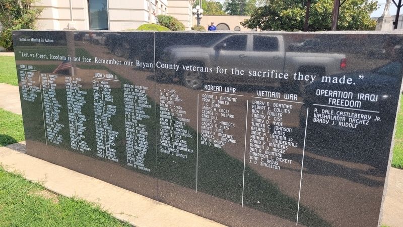 Bryan County Veterans Memorial image. Click for full size.