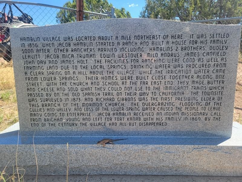 Hamblin Village Marker. Click for full size. Hamblin Village Marker image. Click for full size.