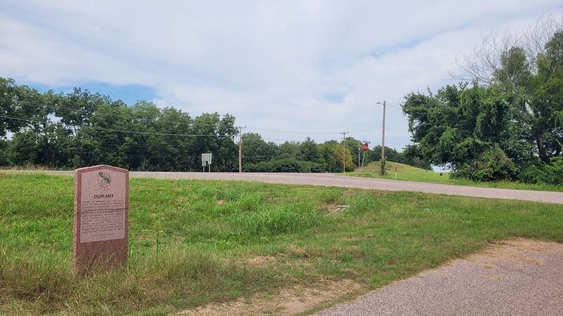 The Durant Marker looking west toward the street. Click for full size. The Durant Marker looking west toward the street image. Click for full size.
