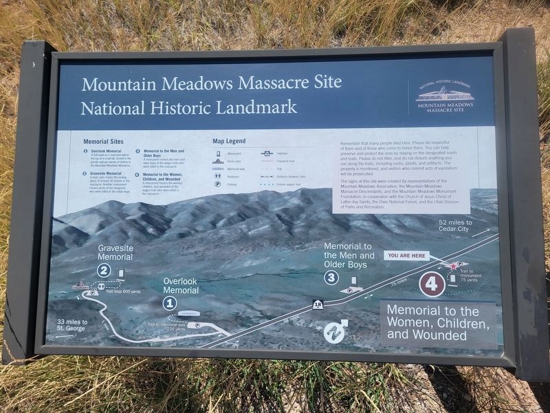 Mountain Meadows Massacre Sites Map. Click for full size. Mountain Meadows Massacre Sites Map image. Click for full size.