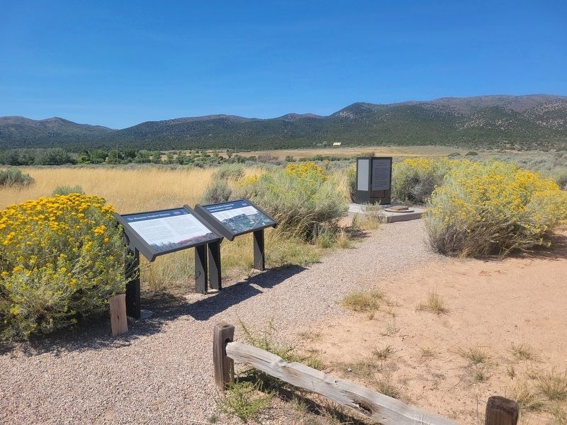 Mountain Meadows Massacre Marker. Click for full size. Mountain Meadows Massacre Marker image. Click for full size.