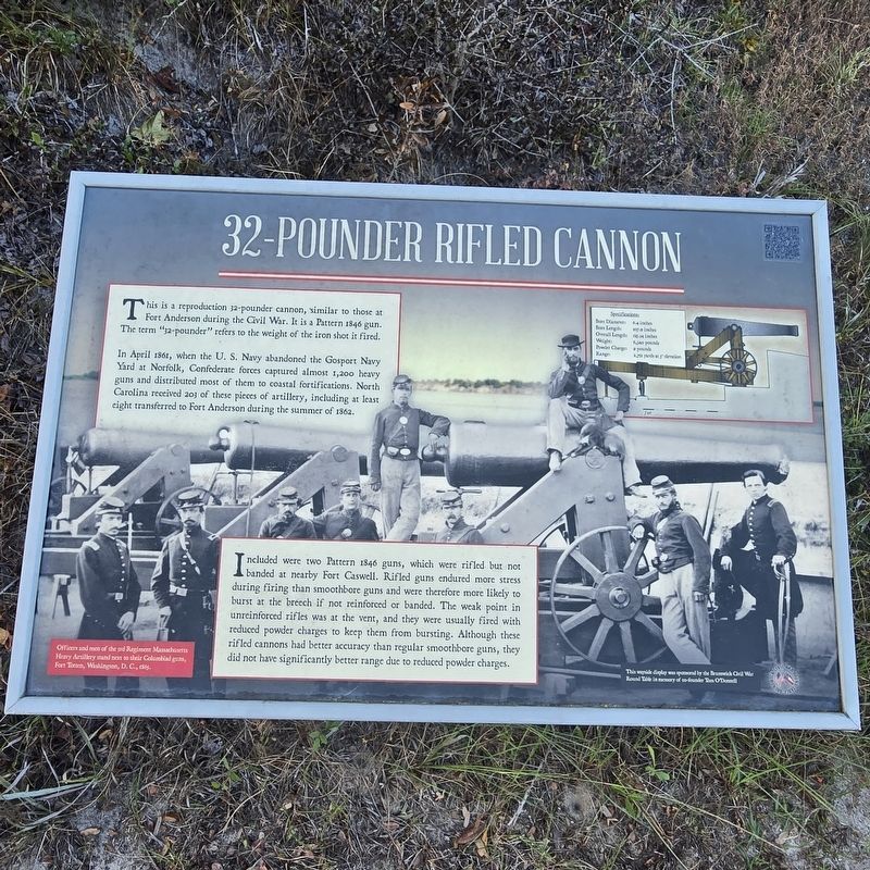 32-Pounder Rifled Cannon Marker image. Click for full size.