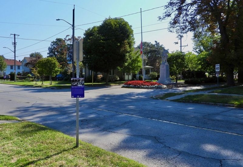 Main Street at Ann Street - Marker in context. Click for full size. Main Street at Ann Street - Marker in context image. Click for full size.