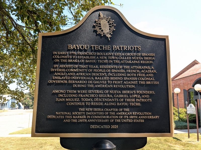 Bayou Teche Patriots Marker. Click for full size. Bayou Teche Patriots Marker image. Click for full size.