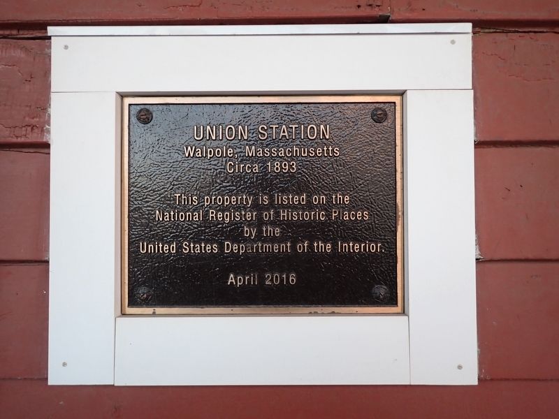 Union Station NRHP plaque image. Click for full size.