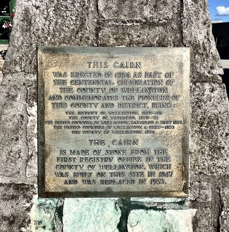 Centennial of the County of Wellington Marker. Click for full size. Centennial of the County of Wellington Marker image. Click for full size.