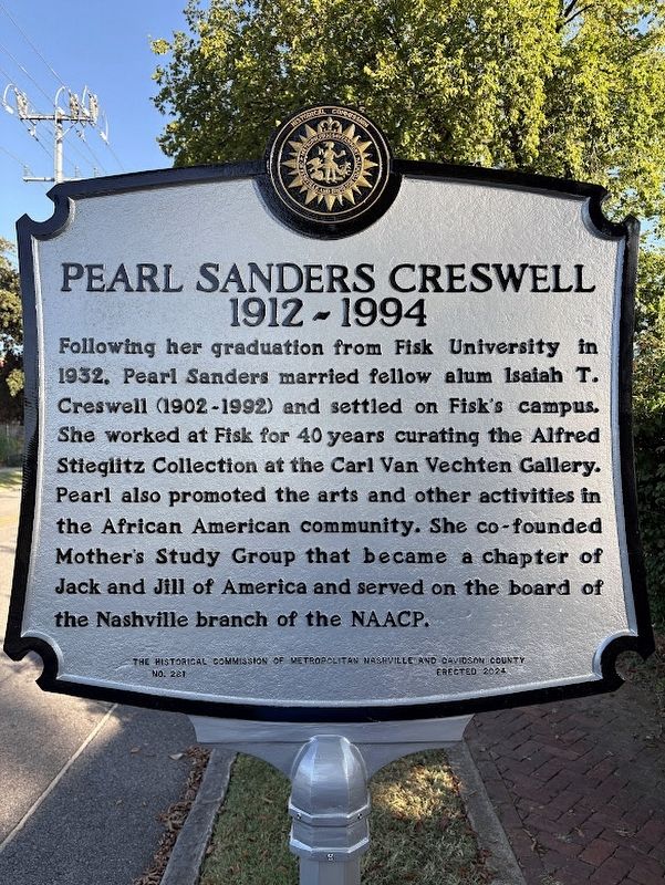 Pearl Sanders Creswell (1912 - 1994) / Creswell House Marker. Click for full size. Pearl Sanders Creswell (1912 - 1994) / Creswell House Marker image. Click for full size.