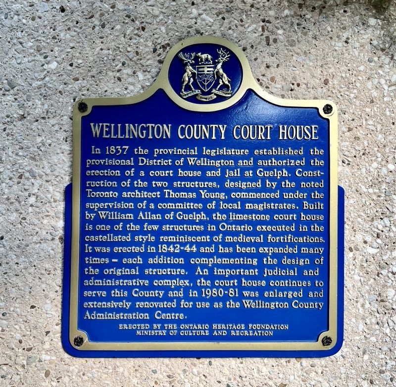Wellington County Courthouse Marker. Click for full size. Wellington County Courthouse Marker image. Click for full size.