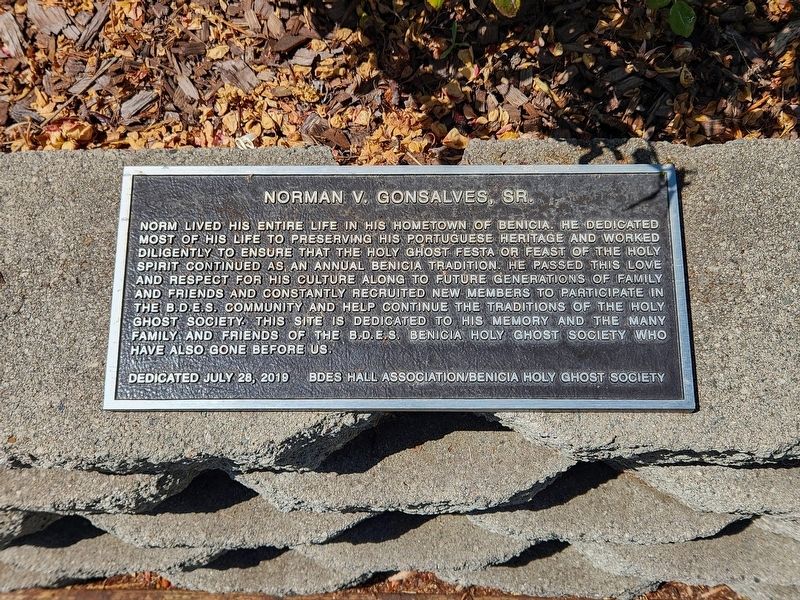 Norman V. Gonsalves, Sr. Marker image. Click for full size.