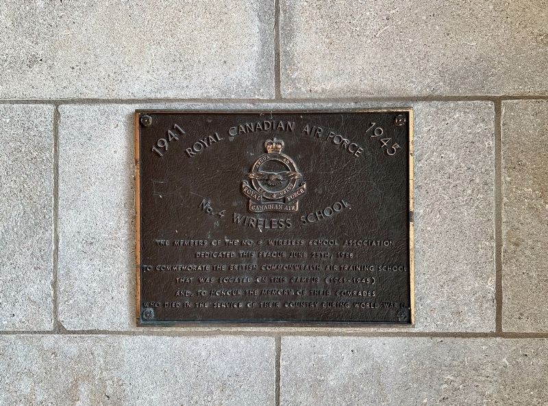 Royal Canadian Air Force No. 4 Wireless School Marker image. Click for full size.