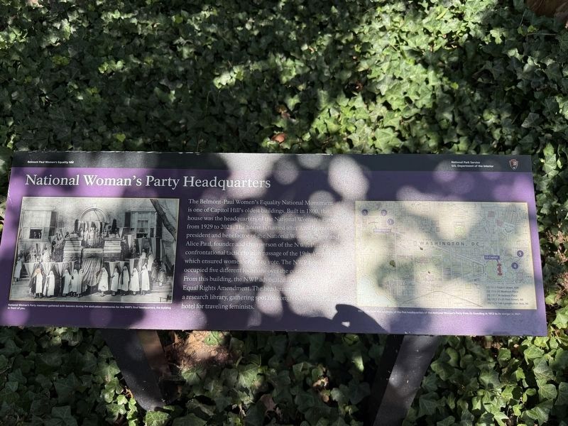 National Woman's Party Headquarters Marker image. Click for full size.