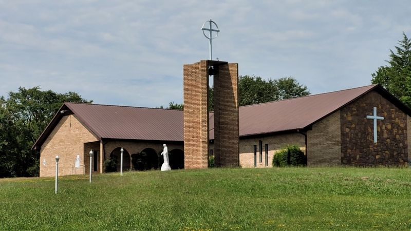 Oklahoma's First Catholic Church image. Click for full size.