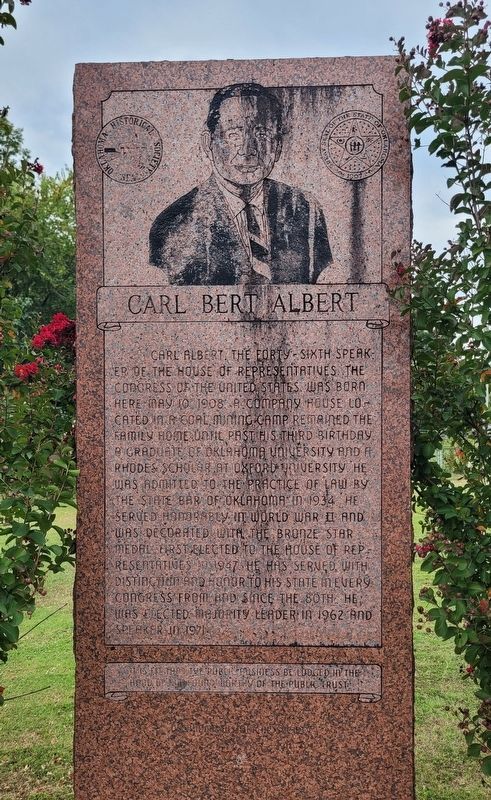 Carl Bert Albert Marker. Click for full size. Carl Bert Albert Marker image. Click for full size.