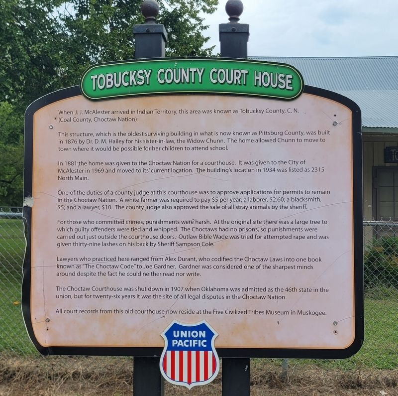 Tobucksy County Court House Marker image. Click for full size.