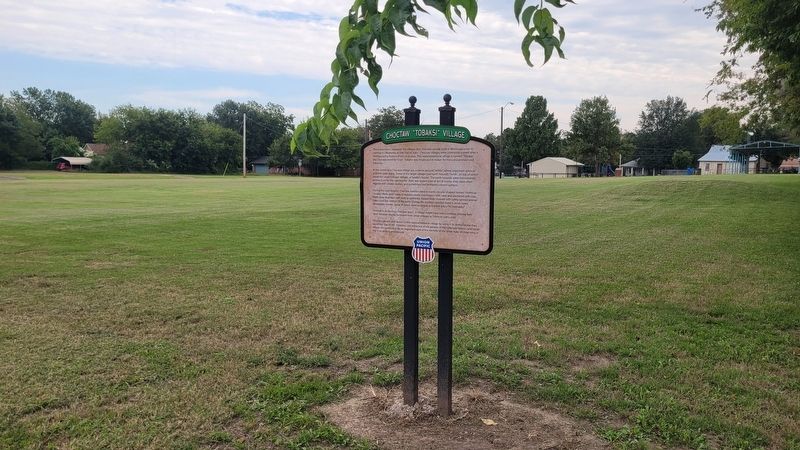 Choctaw "Tobaksi" Village Marker. Click for full size. Choctaw "Tobaksi" Village Marker image. Click for full size.