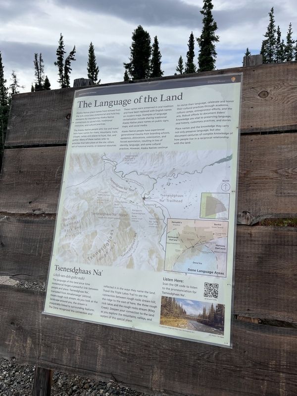 The Language of the Land Marker. Click for full size. The Language of the Land Marker image. Click for full size.