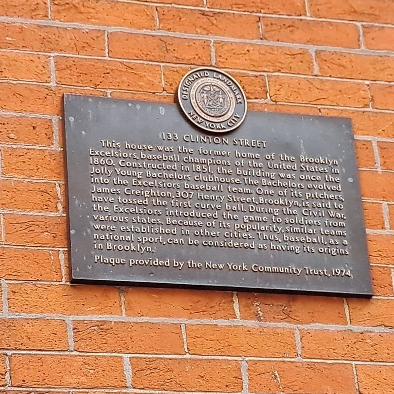 133 Clinton Street Marker. Click for full size. 133 Clinton Street Marker image. Click for full size.