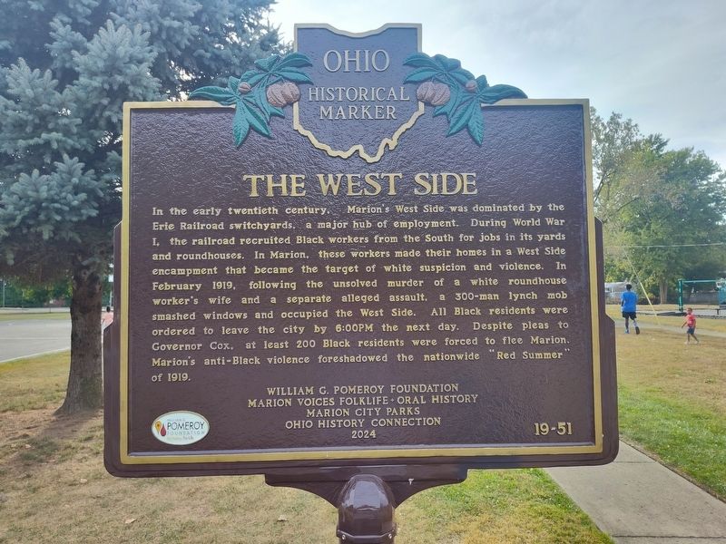 The West Side side of marker. Click for full size. The West Side side of marker image. Click for full size.