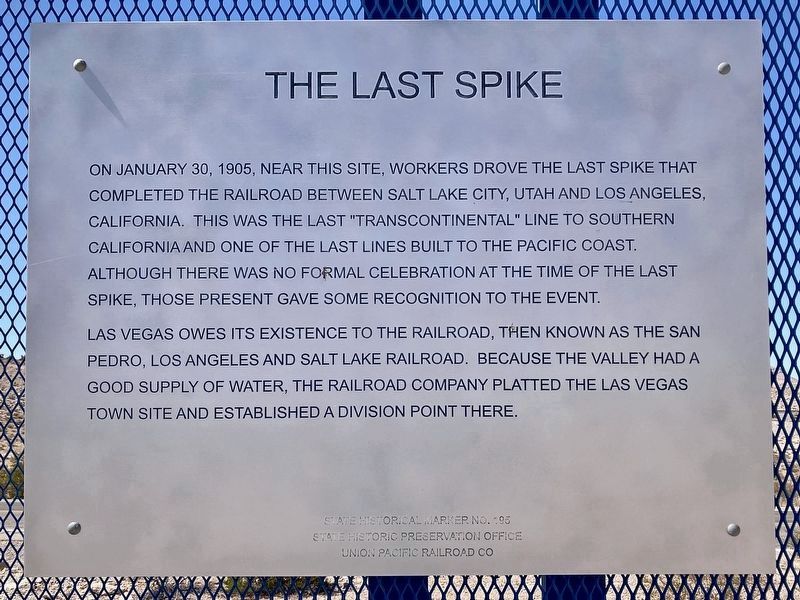 The Last Spike Marker. Click for full size. The Last Spike Marker image. Click for full size.