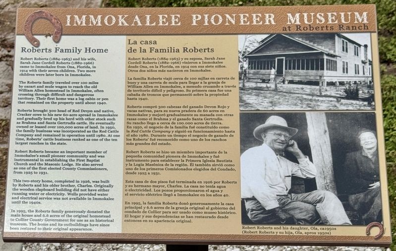Roberts Family Home Marker. Click for full size. Roberts Family Home Marker image. Click for full size.