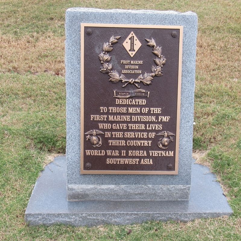 First Marine Division Association Marker image. Click for full size.