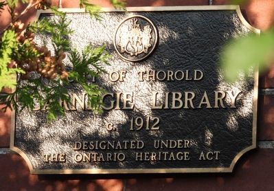 Carnegie Library 1912 - Marker. Click for full size. Carnegie Library 1912 - Marker image. Click for full size.
