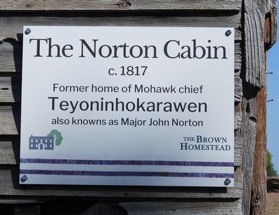 The Norton Cabin c. 1817 - Marker. Click for full size. The Norton Cabin c. 1817 - Marker image. Click for full size.