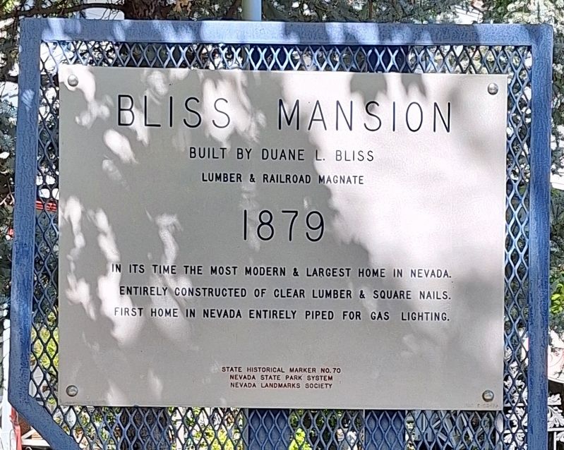Bliss Mansion Marker. Click for full size. Bliss Mansion Marker image. Click for full size.