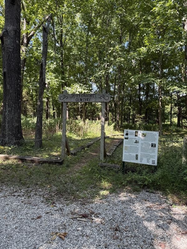 Polly Crocket Cemetery Enterance image. Click for full size.