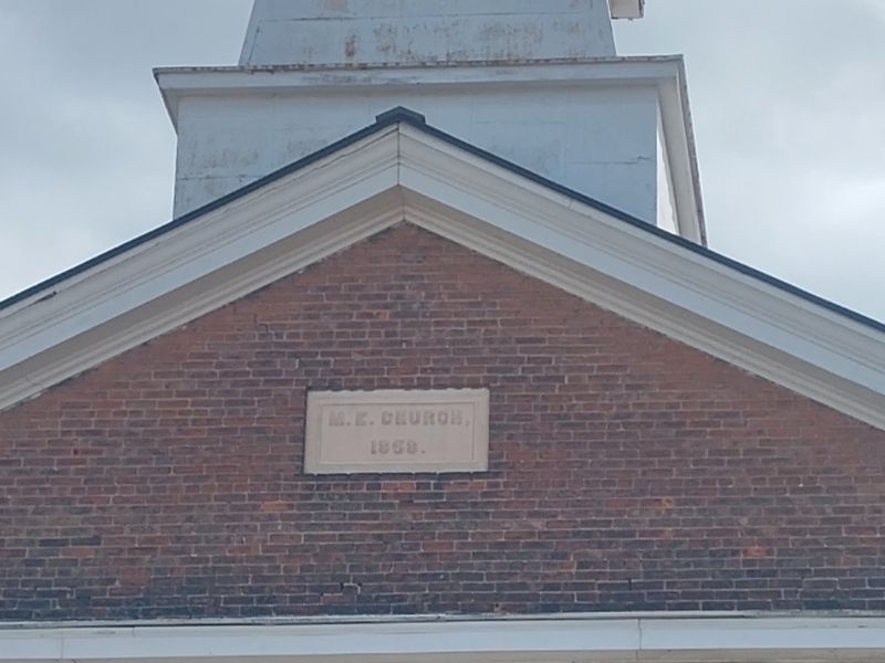 Methodist Episcopal Church, 1858 Name Stone image. Click for full size.