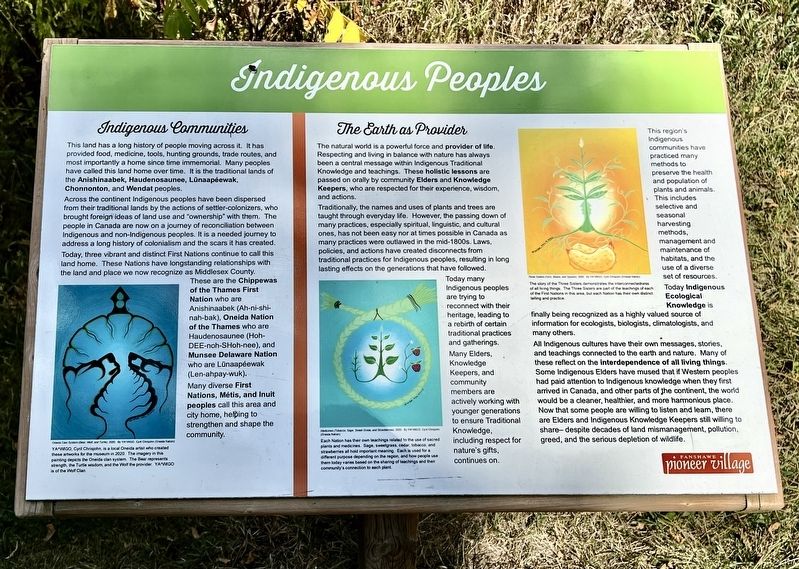 Indigenous Peoples Marker. Click for full size. Indigenous Peoples Marker image. Click for full size.