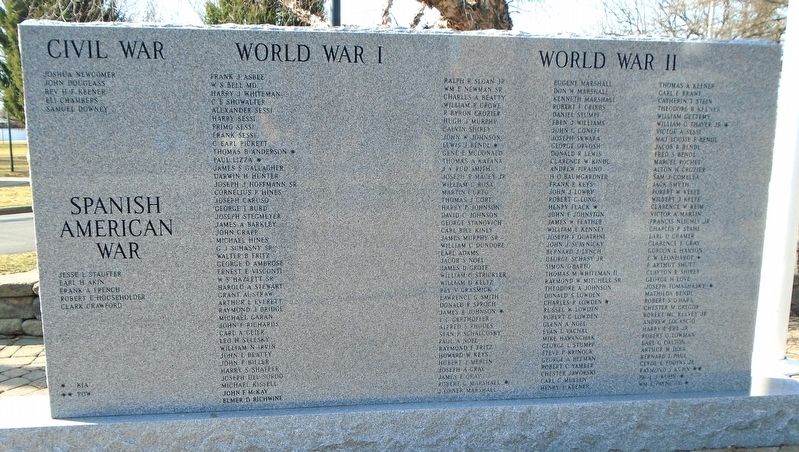 War Memorial. Click for full size. War Memorial image. Click for full size.