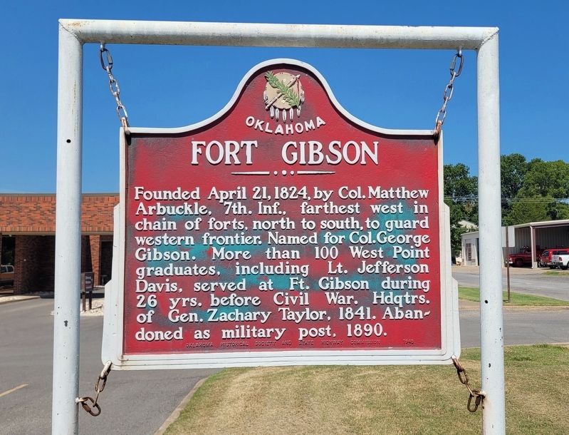 Fort Gibson Marker image. Click for full size.