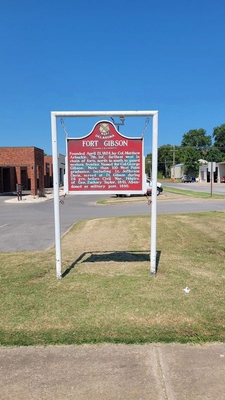Fort Gibson Marker image. Click for full size.