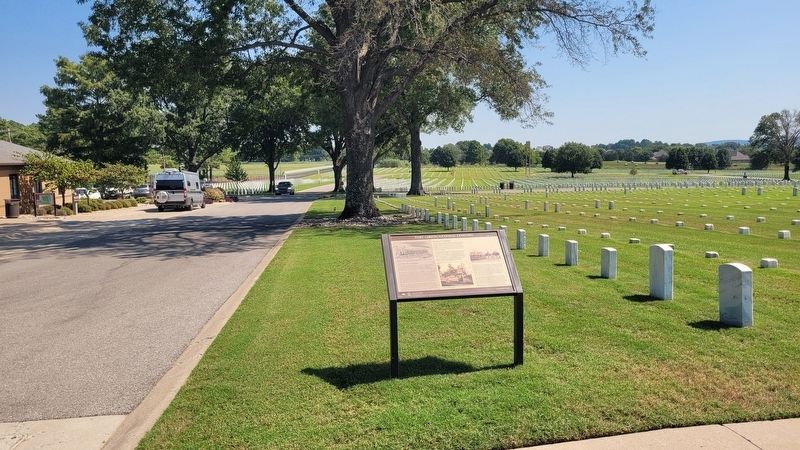 A view of the marker in the cemetery image. Click for full size.