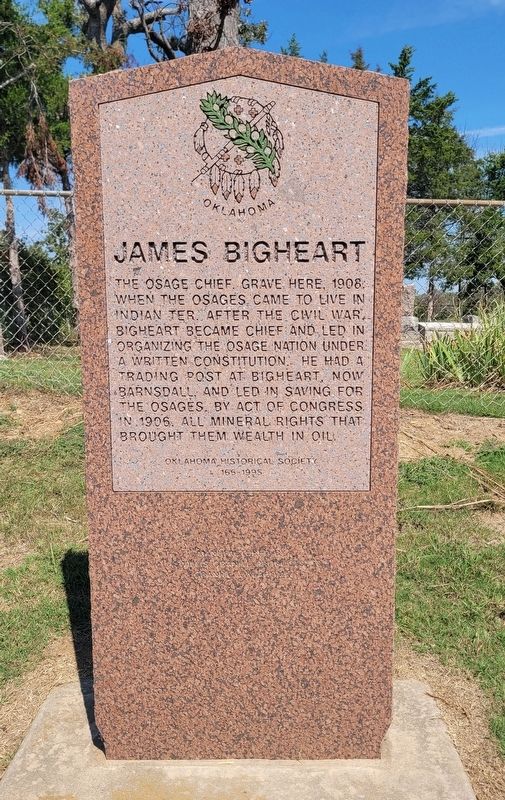 James Bigheart Marker. Click for full size. James Bigheart Marker image. Click for full size.
