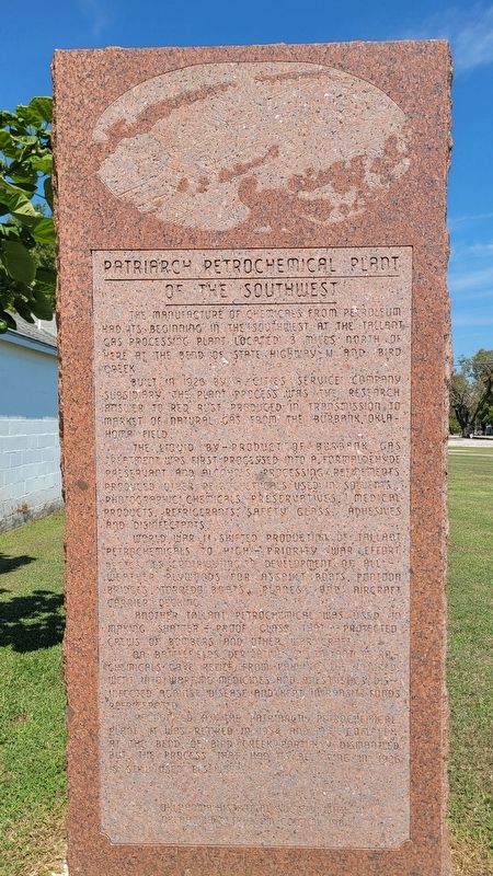 Patriarch Petrochemical Plant of the Southwest Marker. Click for full size. Patriarch Petrochemical Plant of the Southwest Marker image. Click for full size.