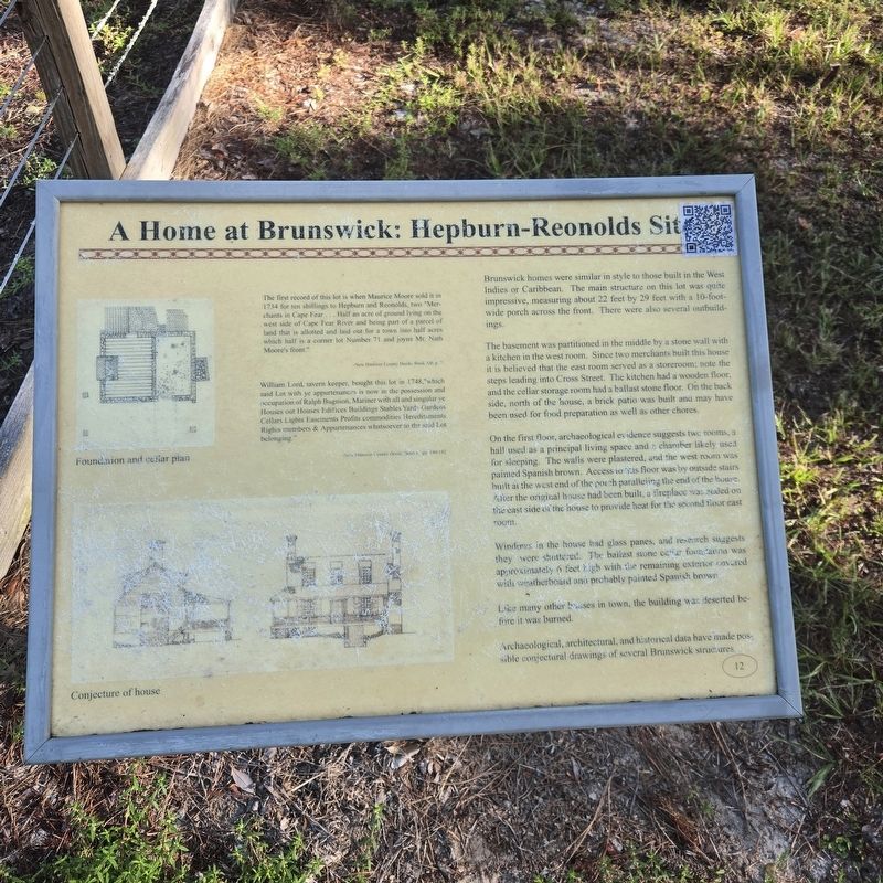 A Home at Brunswick: Hepburn-Reonolds Site Marker image. Click for full size.