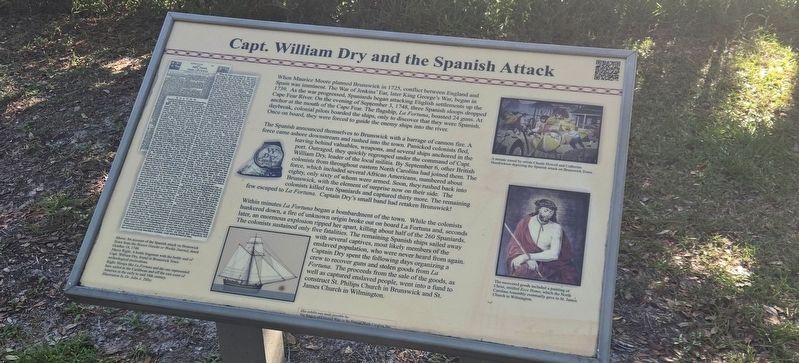 Capt. William Dry and the Spanish Attack Marker image. Click for full size.