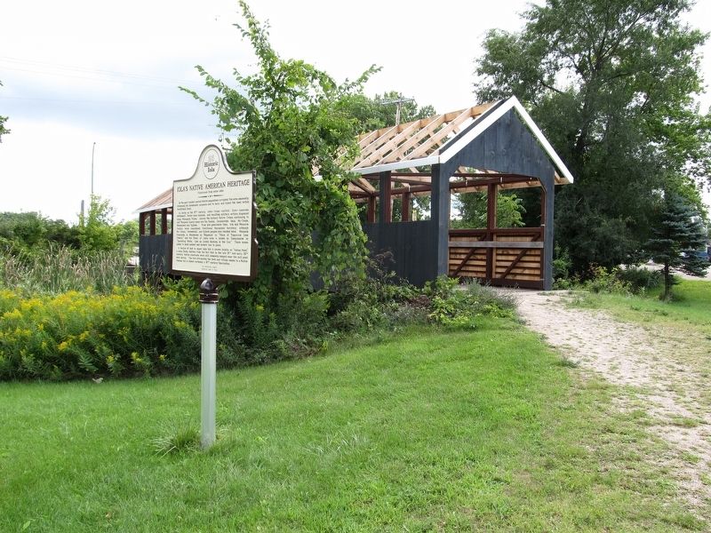 Iola’s Native American Heritage Marker. Click for full size. Iola’s Native American Heritage Marker image. Click for full size.