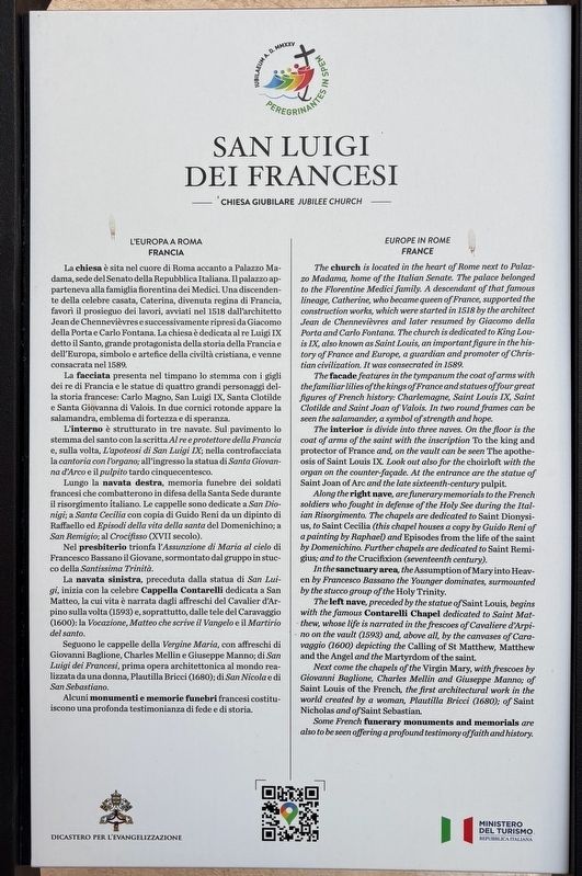 San Luigi dei Francesi / Saint Louis of the French Marker image. Click for full size.