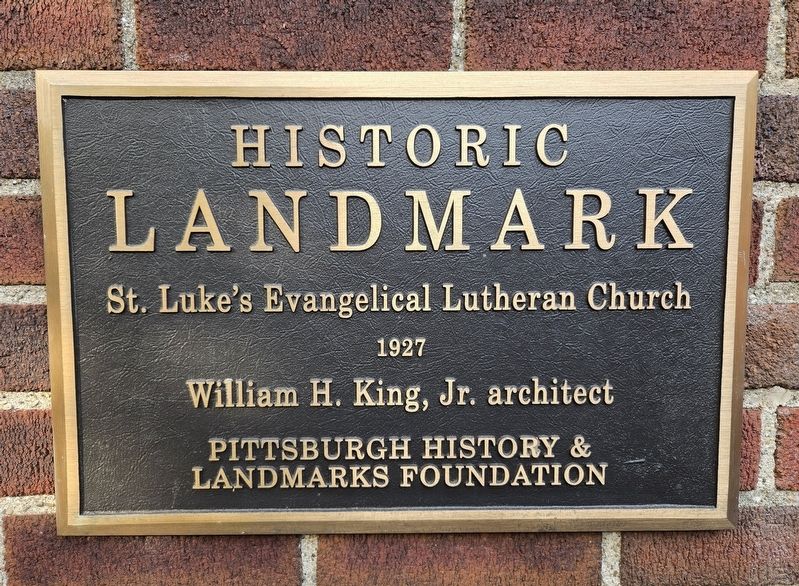 St. Luke's Evangelical Lutheran Church Marker image. Click for full size.